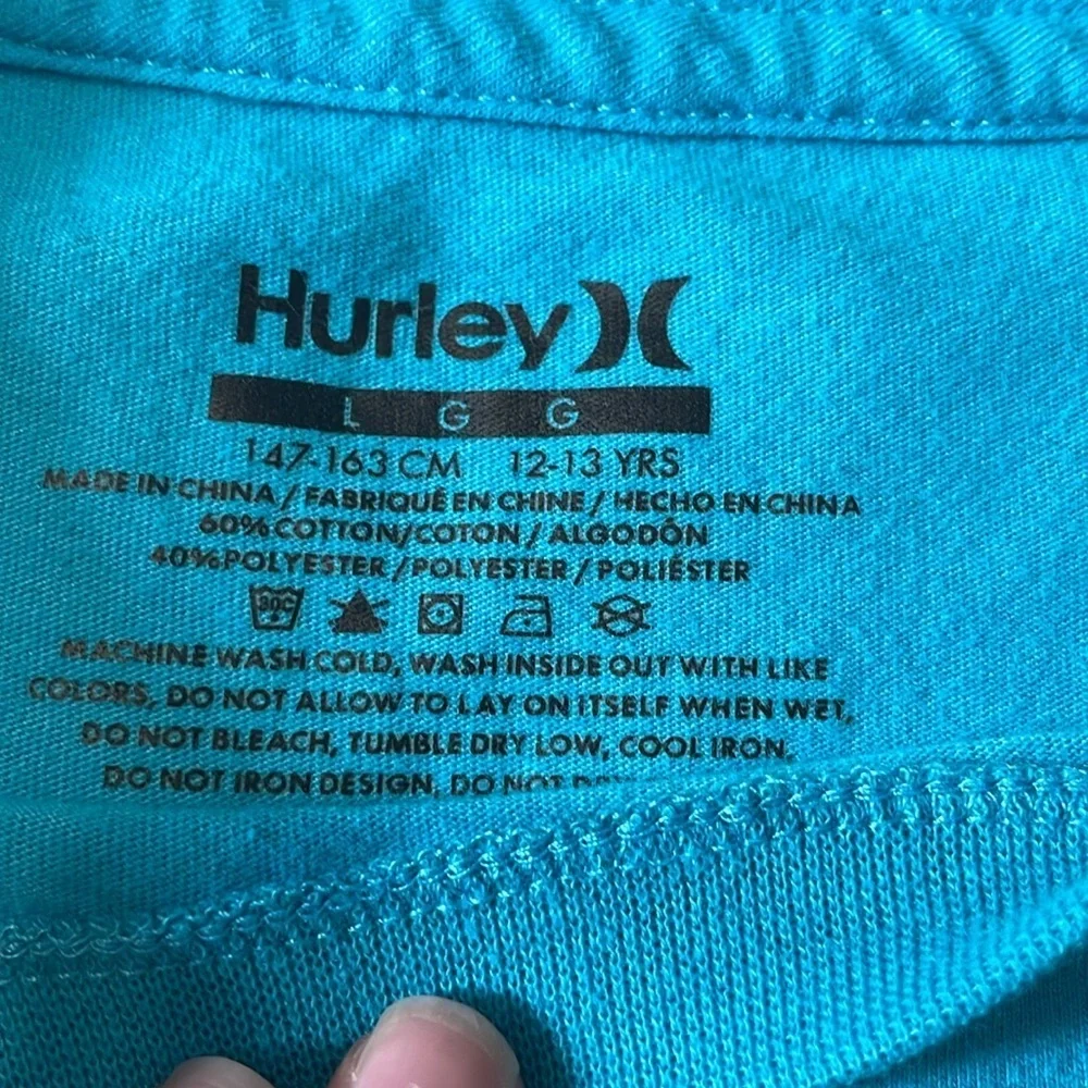 Hurley Kids Graphic T-Shirts - Blue and Gray
